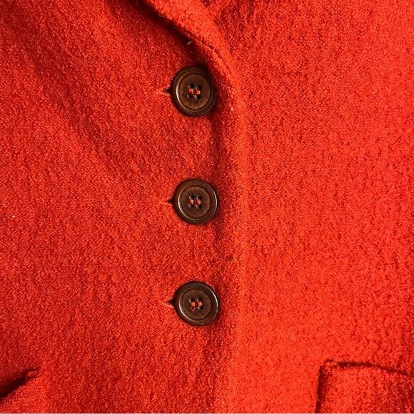 Kate Hill Red Orange Wool Coat - Picture 5 of 7